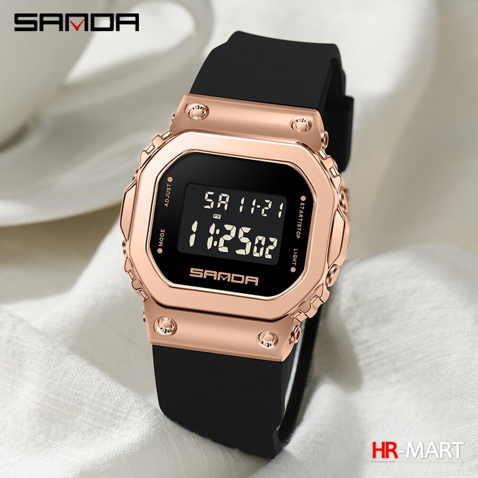 RELOJ SANDA 001 NEGRO ROSE MUJER